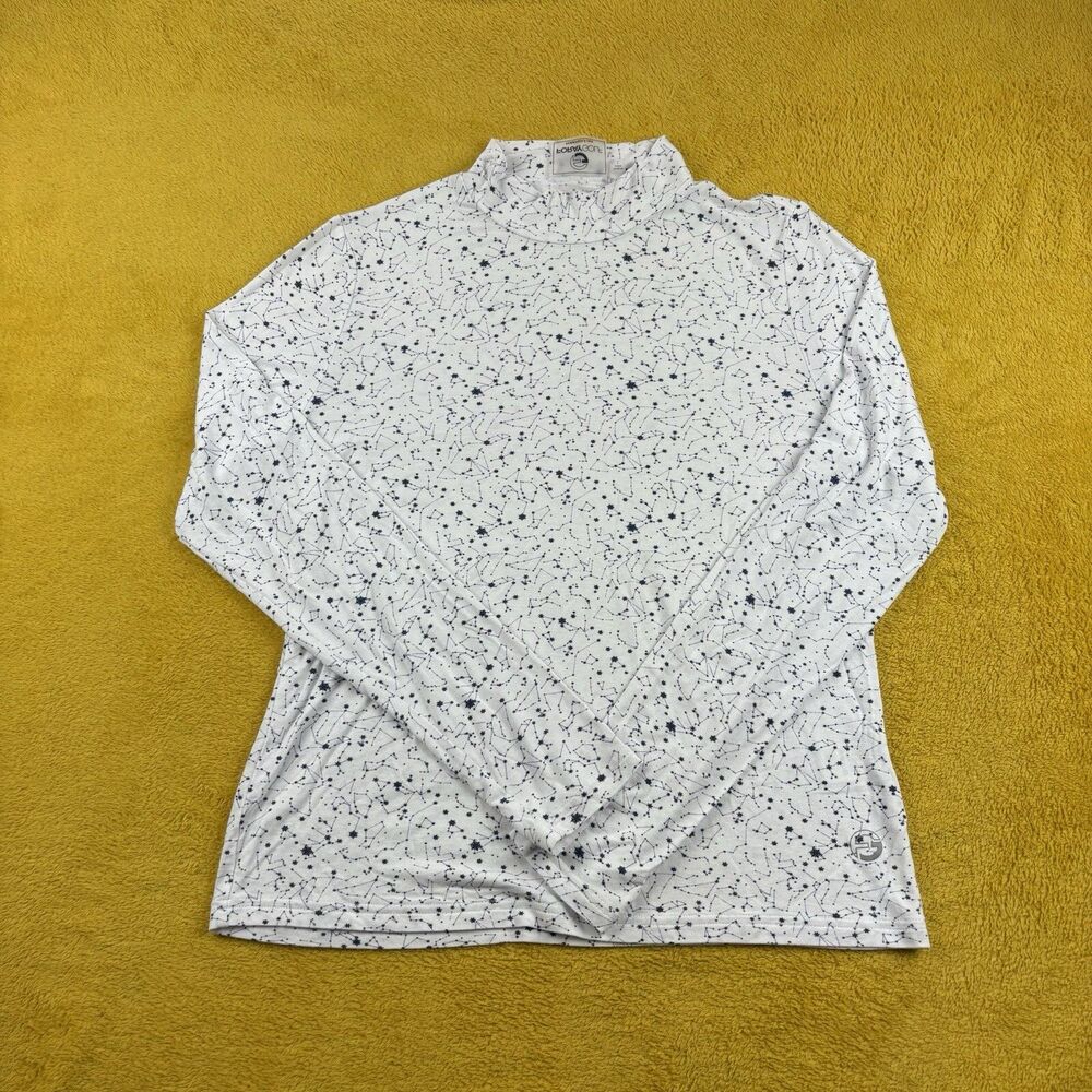 Foray Golf For Women Long Sleeve Shirt Large White Constellation All Over Print